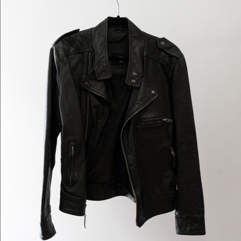 Commune real leather jacket sz small